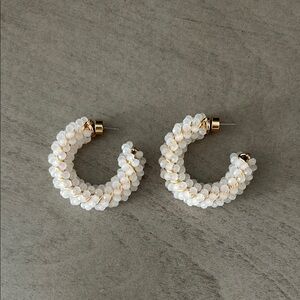Nordstrom Beaded Hoop Earrings